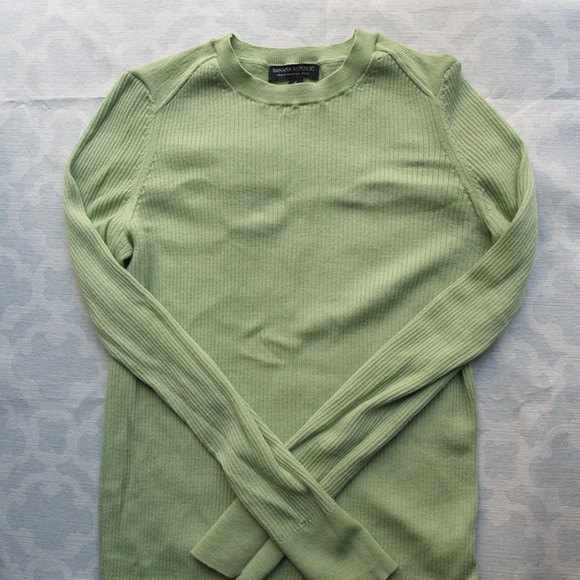 Banana Republic Sweaters - Banana Republic Green Merino Wool Sweater - S